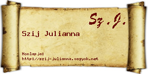 Szij Julianna névjegykártya